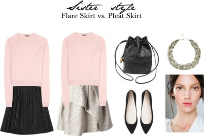 Sister Style: Flare Skirt vs Pleat Skirt - whattowearwith